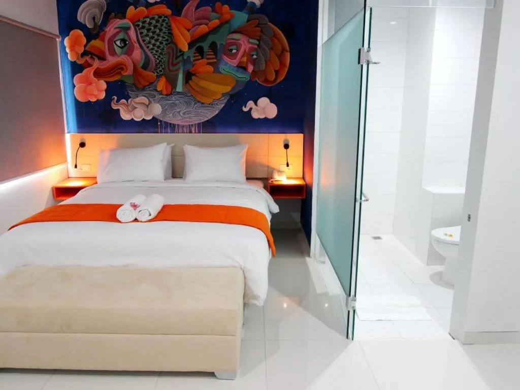 Bed in Fizz Hotel Lombok
