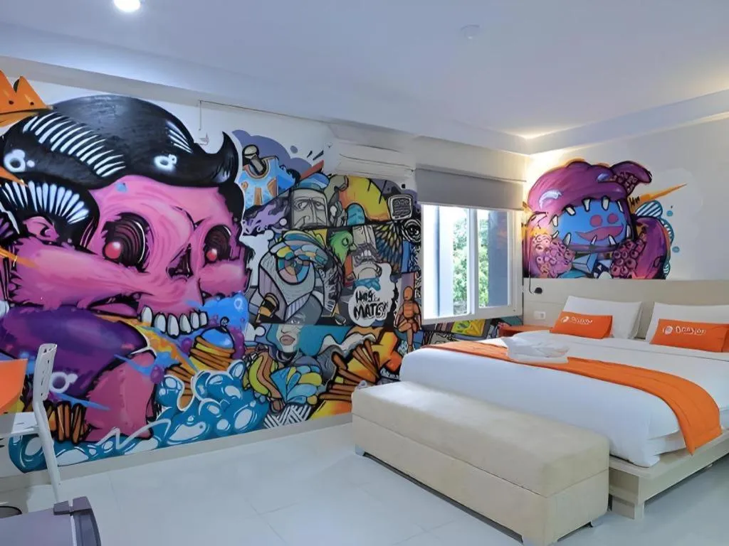 Bed in Fizz Hotel Lombok