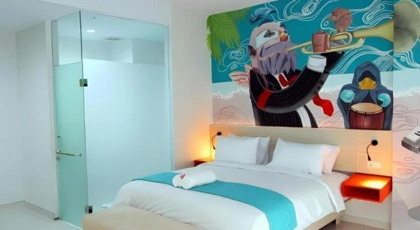 Bed in Fizz Hotel Lombok