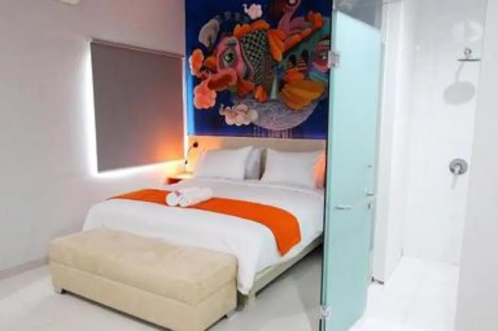Bed in Fizz Hotel Lombok