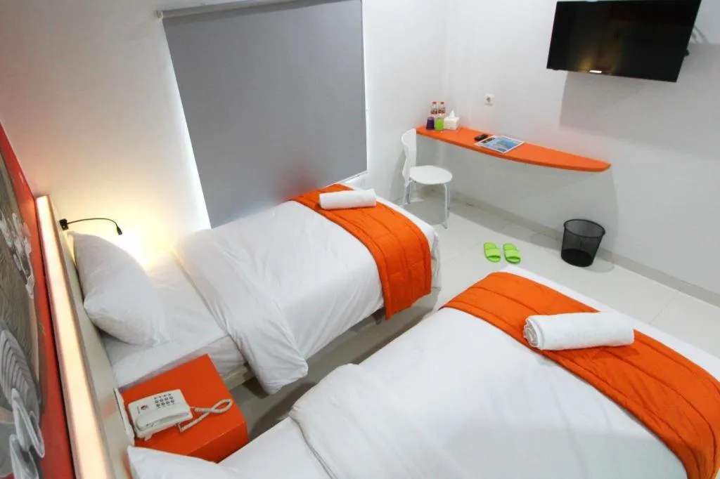 Bed in Fizz Hotel Lombok