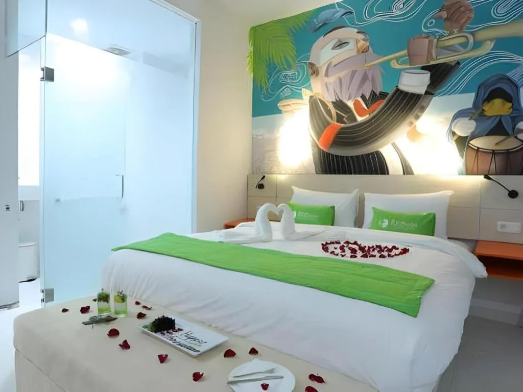 Bed in Fizz Hotel Lombok
