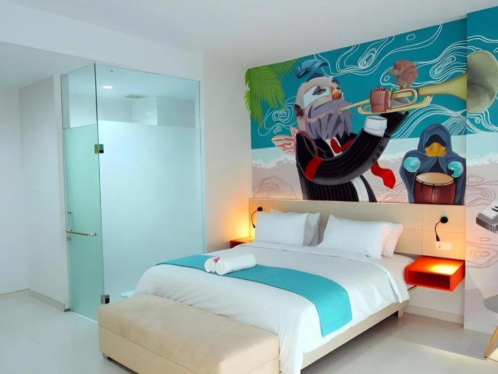 Bed in Fizz Hotel Lombok