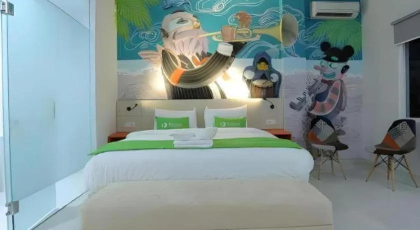 Bed in Fizz Hotel Lombok