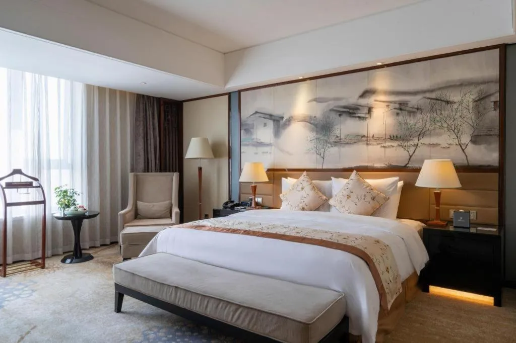 Bed in Yang Peng Jin Jiang Hotel