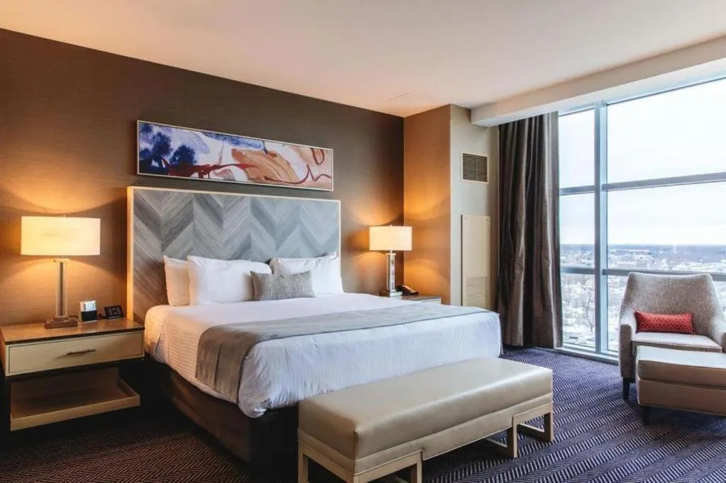 Bed in Blue Chip Casino Hotel Spa