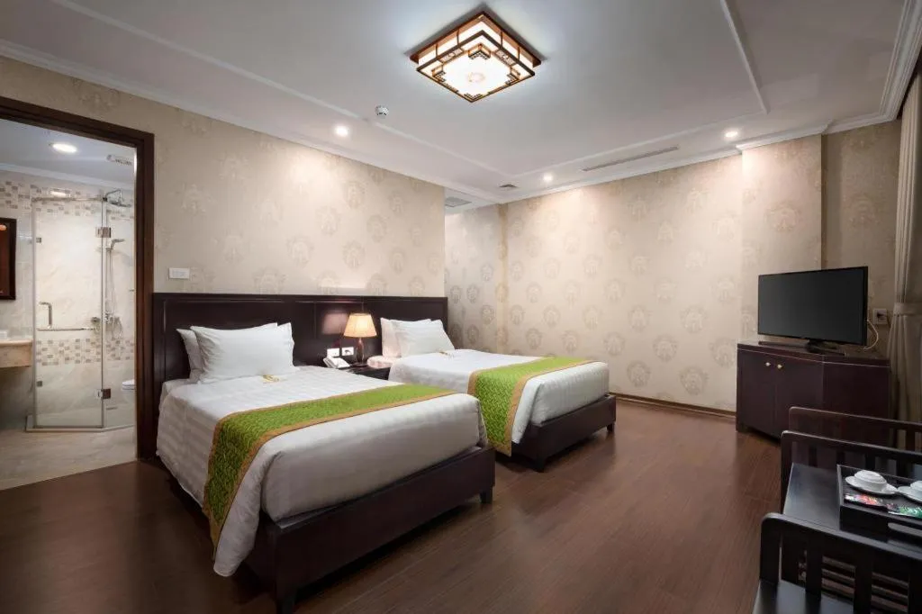 Bed in Binh Anh Hotel Hanoi