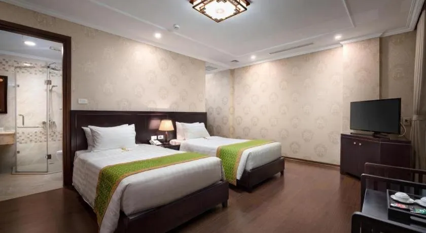 Bed in Binh Anh Hotel Hanoi