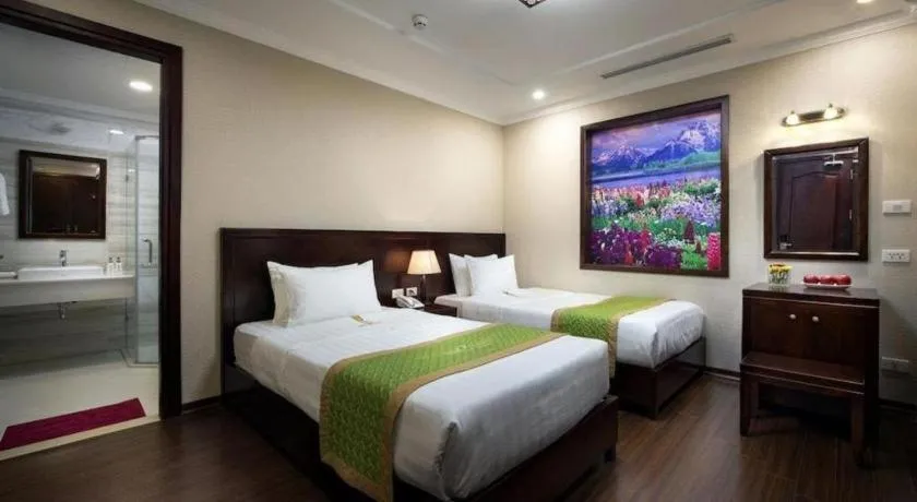 Bed in Binh Anh Hotel Hanoi