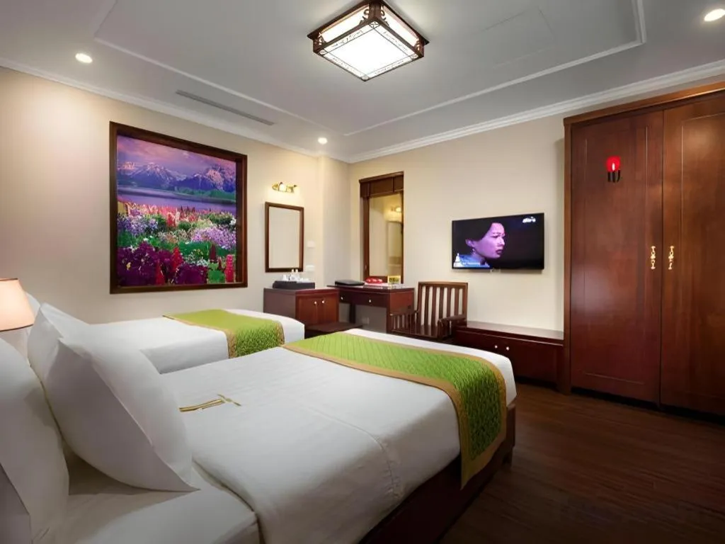 Bed in Binh Anh Hotel Hanoi