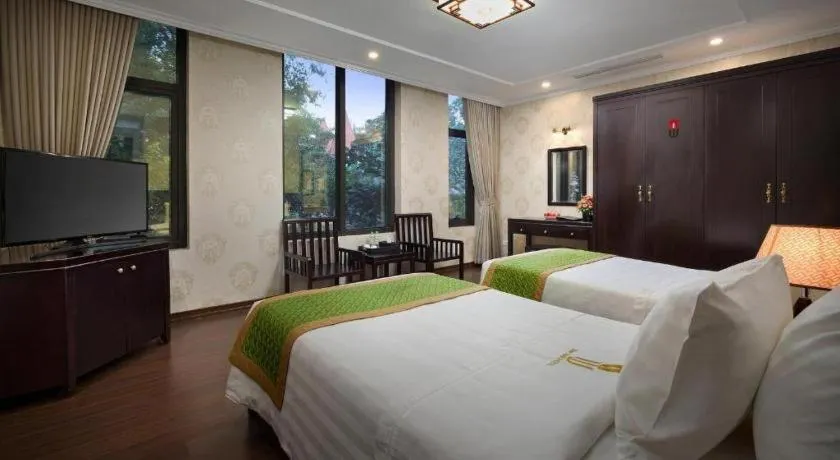 Bed in Binh Anh Hotel Hanoi