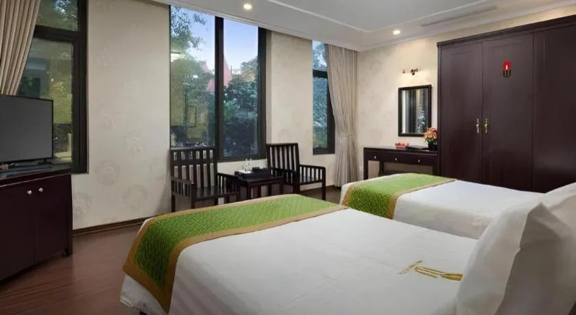 Bed in Binh Anh Hotel Hanoi