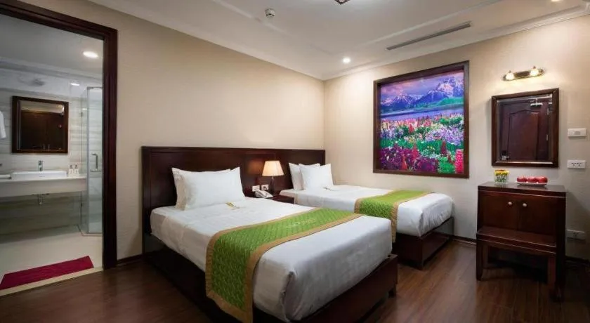 Bed in Binh Anh Hotel Hanoi
