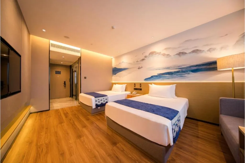 Bed in Rezen Hotel Huaxia Xiamen