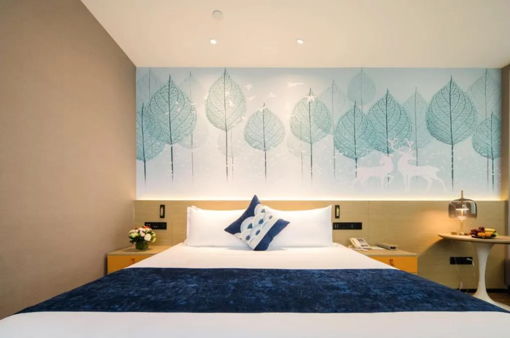 Bed in Rezen Hotel Huaxia Xiamen