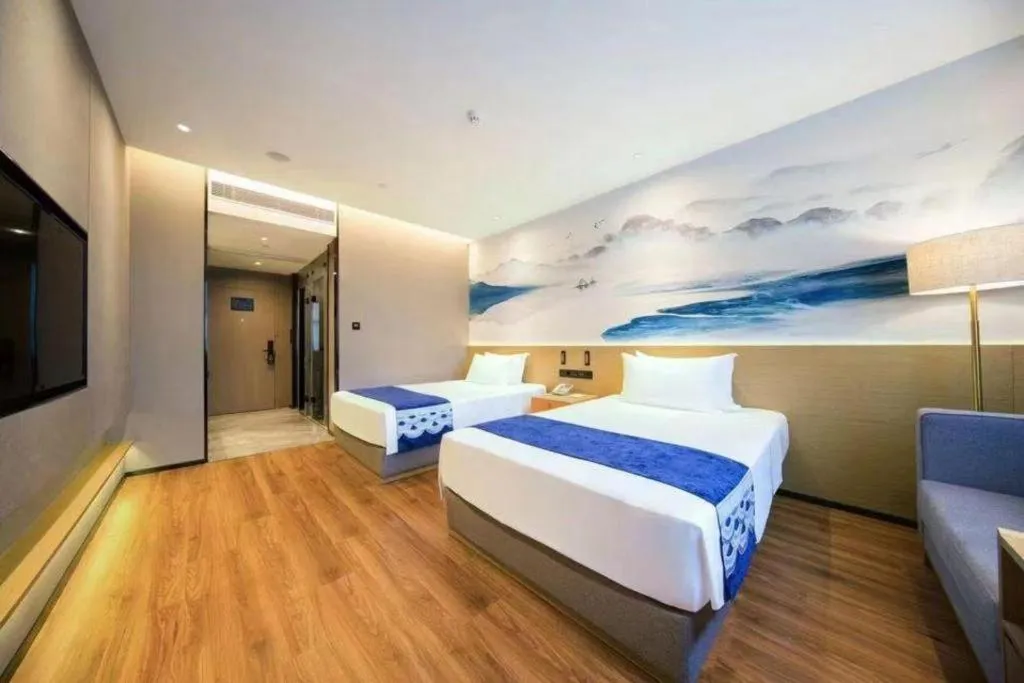 Bed in Rezen Hotel Huaxia Xiamen