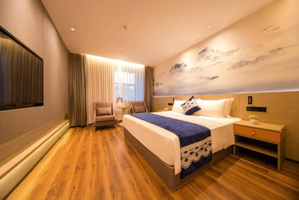 Bed in Rezen Hotel Huaxia Xiamen