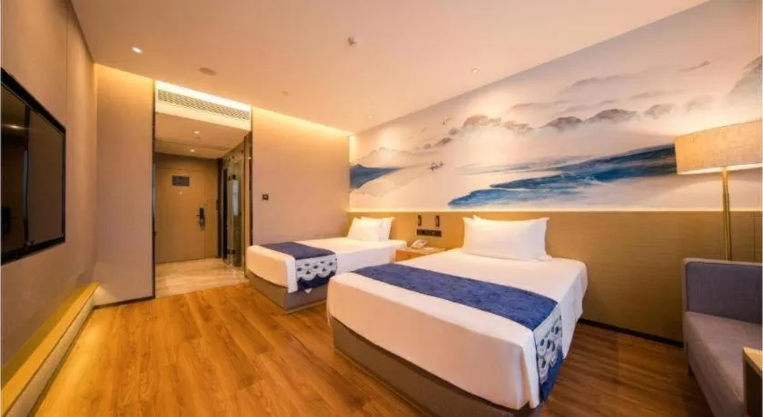 Bed in Rezen Hotel Huaxia Xiamen