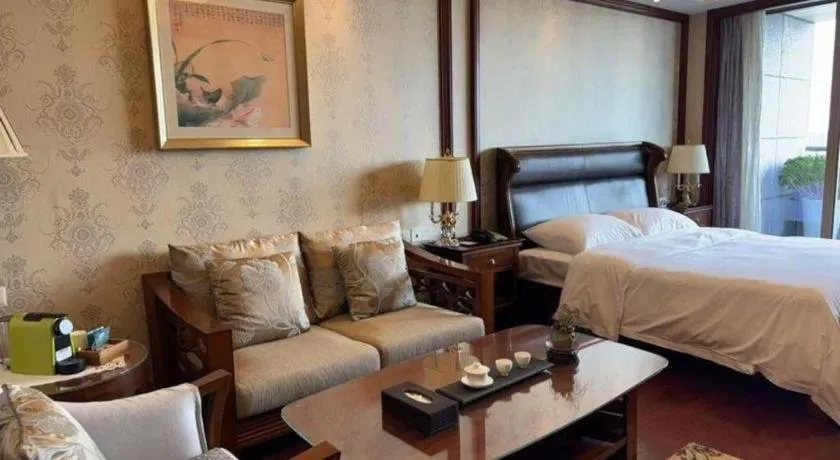 Bed in Hangzhou Lingtao Pavilion Hotel