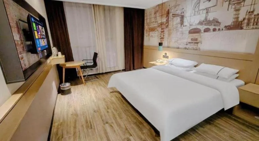 Bed in City Comfort Inn Wuhan Baibuting