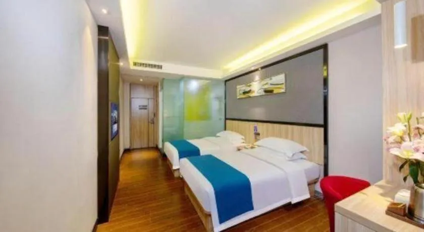 Bed in Wenxing Hotel Guangzhou Gangding Metro Station Branch