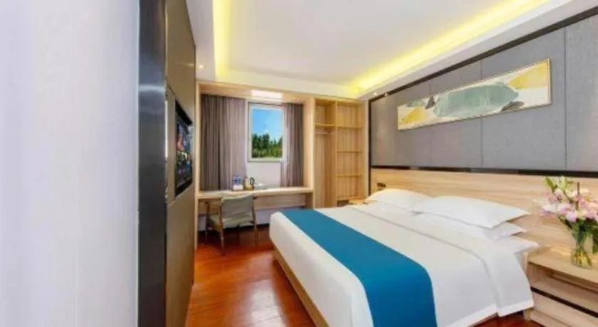 Bed in Wenxing Hotel Guangzhou Gangding Metro Station Branch