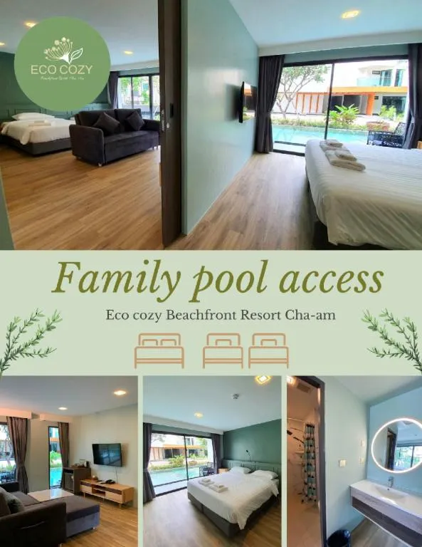 Bed in Eco Cozy Beachfront Resort Chaam