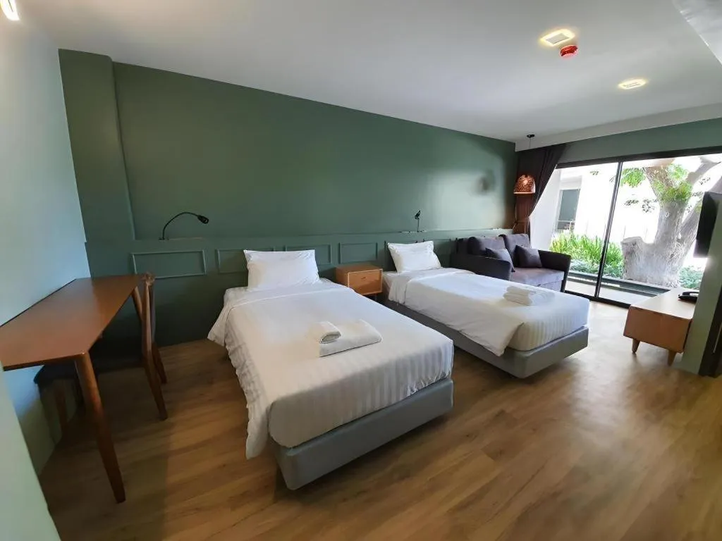 Bed in Eco Cozy Beachfront Resort Chaam