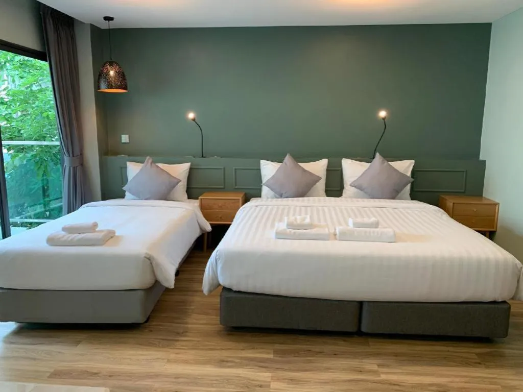 Bed in Eco Cozy Beachfront Resort Chaam