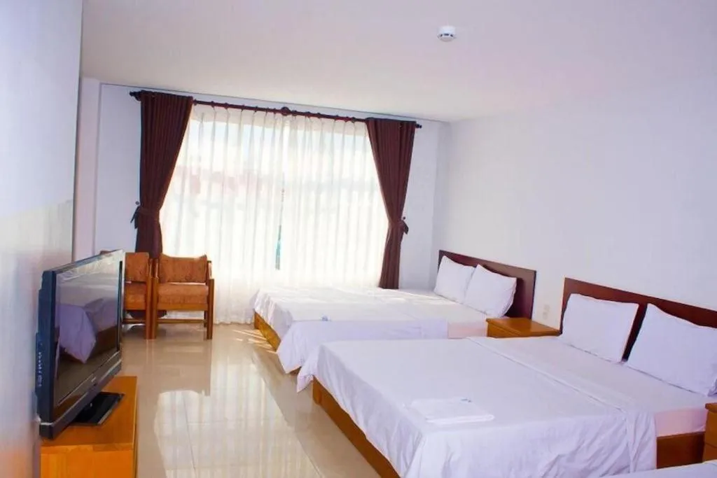 Bed in Thien Nga Family Hotel