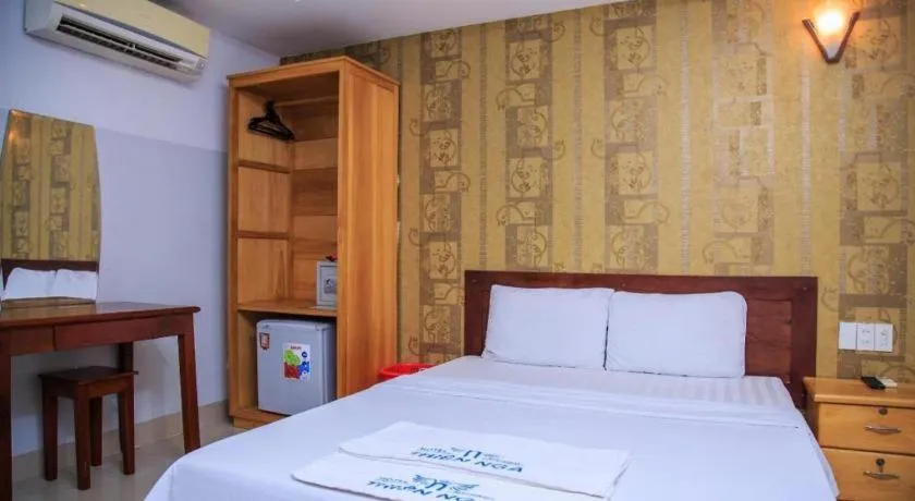 Bed in Thien Nga Family Hotel