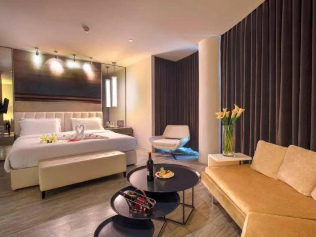 Bed in Jinjiang Metropolo Hotel - Qingdao Chengyang District Government