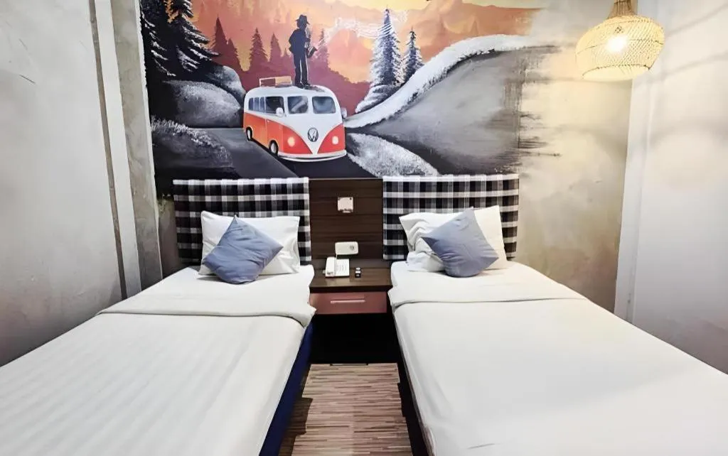 Bed in Hotel Pantes Semarang