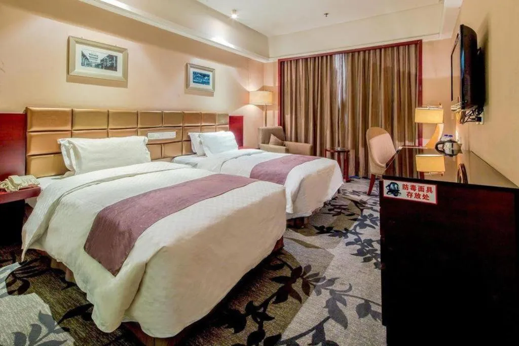 Bed in Pingyao Fengyan Jianguo Hotel