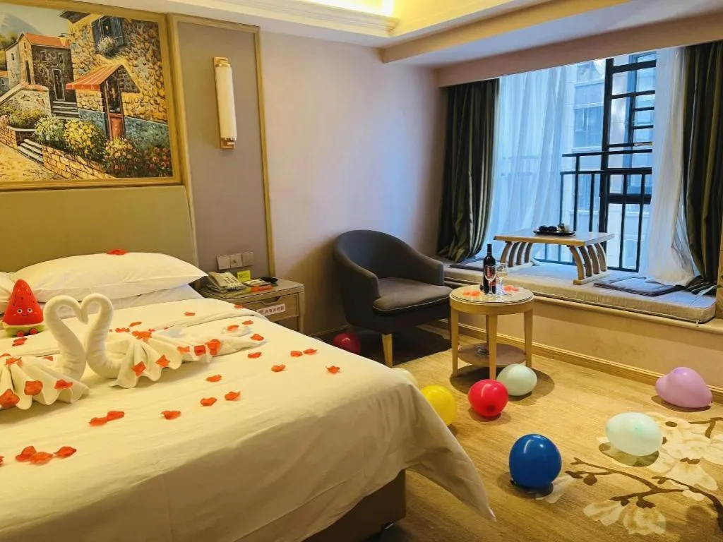 Bed in Vienna Hotel Yunnan Chunrong Street Qicai Yunan