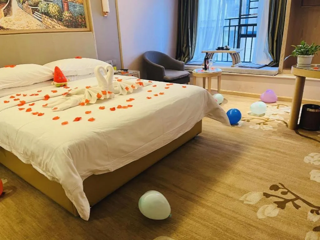 Bed in Vienna Hotel Yunnan Chunrong Street Qicai Yunan