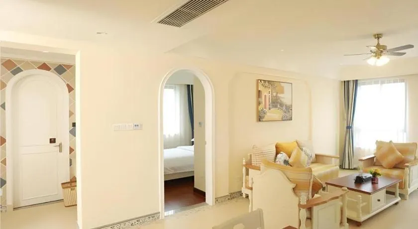 Bed in Poltton International Service Apartment Fujian Changtai Mayangxi