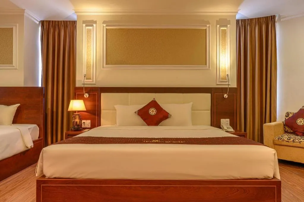 Bed in Ocean View Danang Hotel