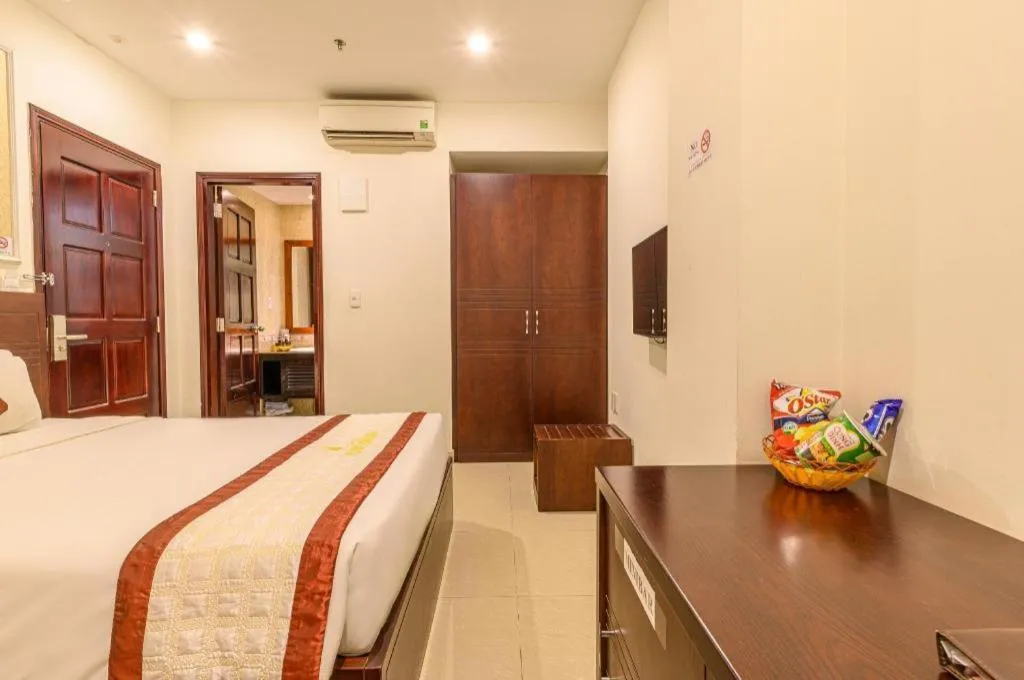 Bed in Ocean View Danang Hotel