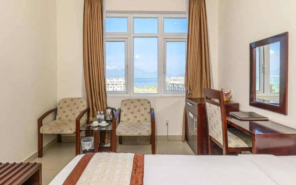 Bed in Ocean View Danang Hotel