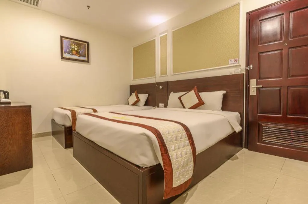 Bed in Ocean View Danang Hotel