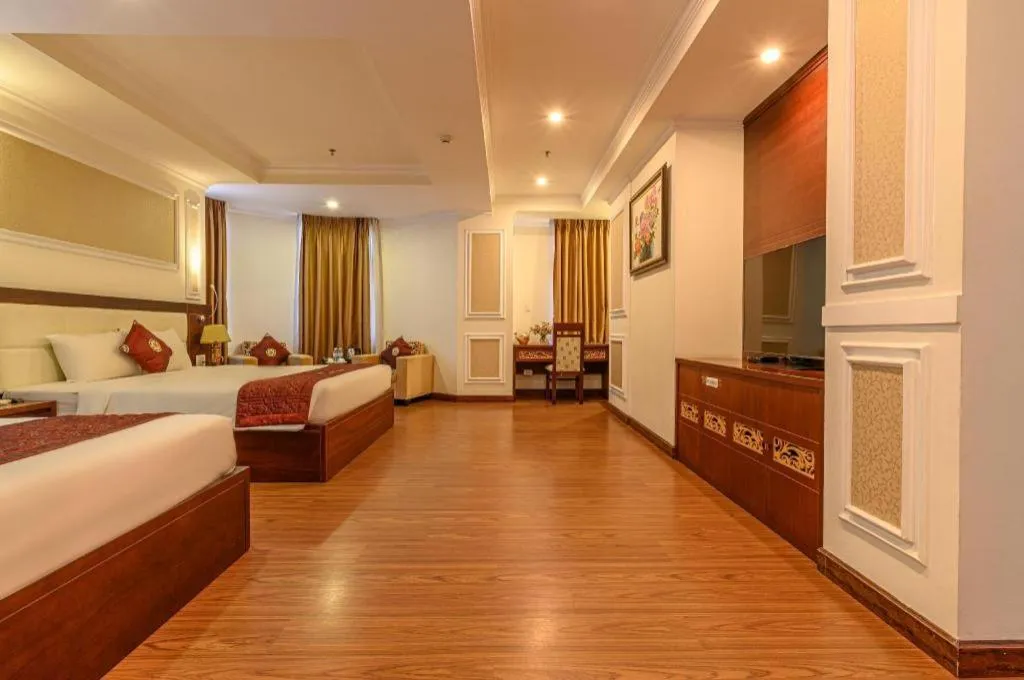 Bed in Ocean View Danang Hotel