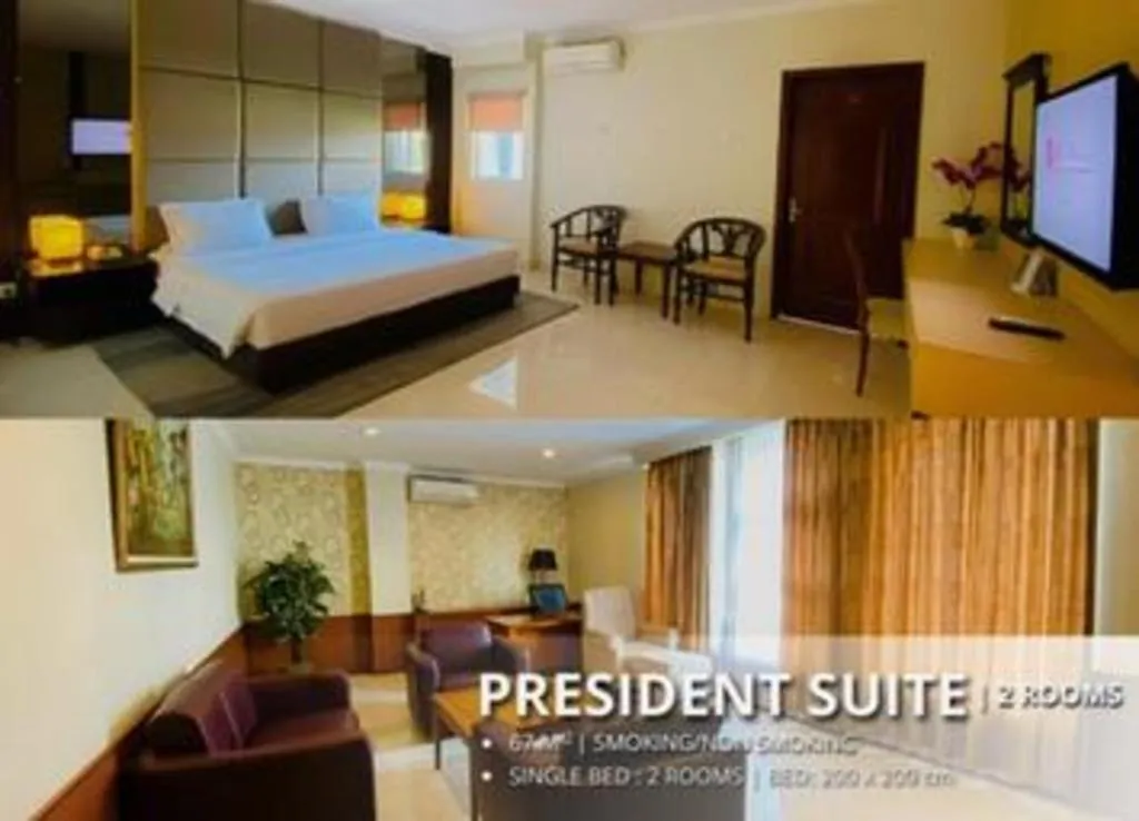 Bed in Plaza Hotel Tegal