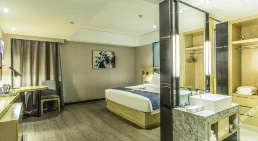 Bed in Echarm Hotel Beihai Railway Station