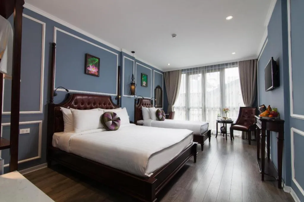Bed in Ha Noi Crystal Pearl Hotel