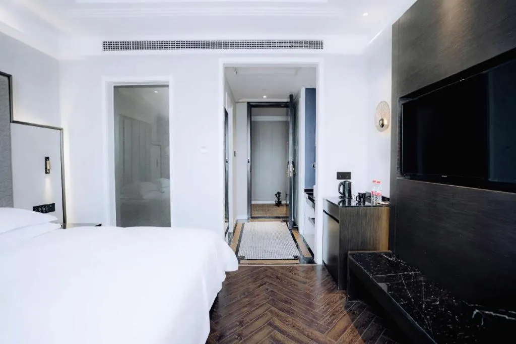 Bed in Jinjiang Metropolo Hotel Nanjing Jiangning Binjiang Development Zone