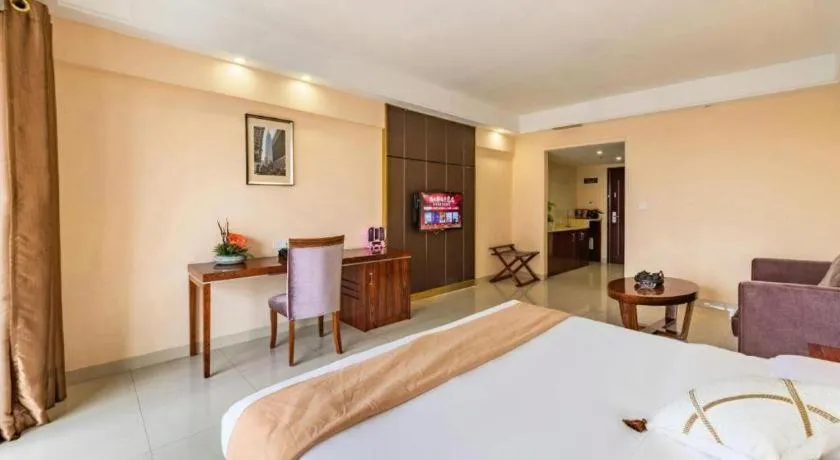 Bed in Foshan Baolong Hotel