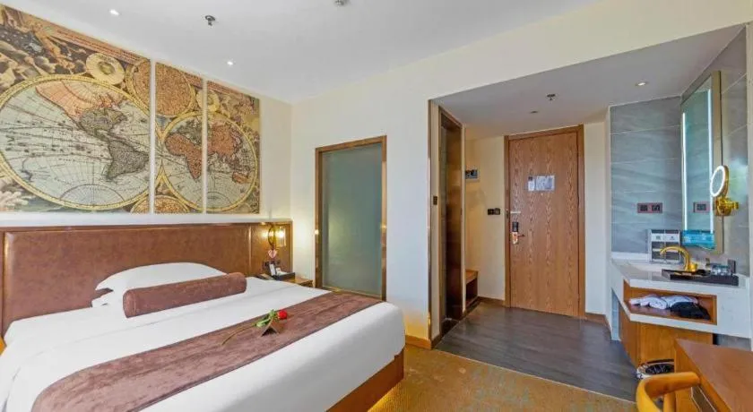 Bed in James Joyce Coffetel Xi'an Lingtong The Terracotta Army Huaqingchi University Town Metro Station