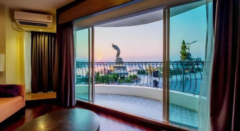 Bed in LANDMARK NAKHONPHANOM HOTEL