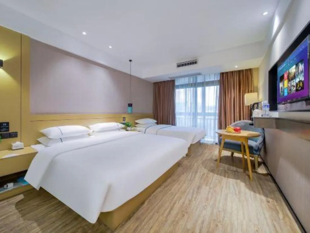Bed in City Comfort Inn Chongqing Jiangbei Airport T3 Terminal